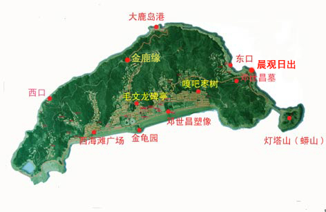  大鹿岛导游图